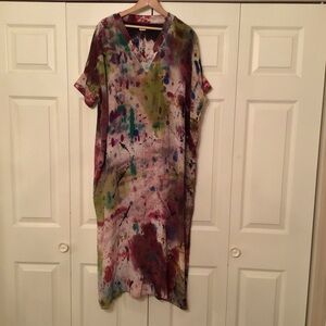 Colorful Art Tie-Dye Maxi Dress